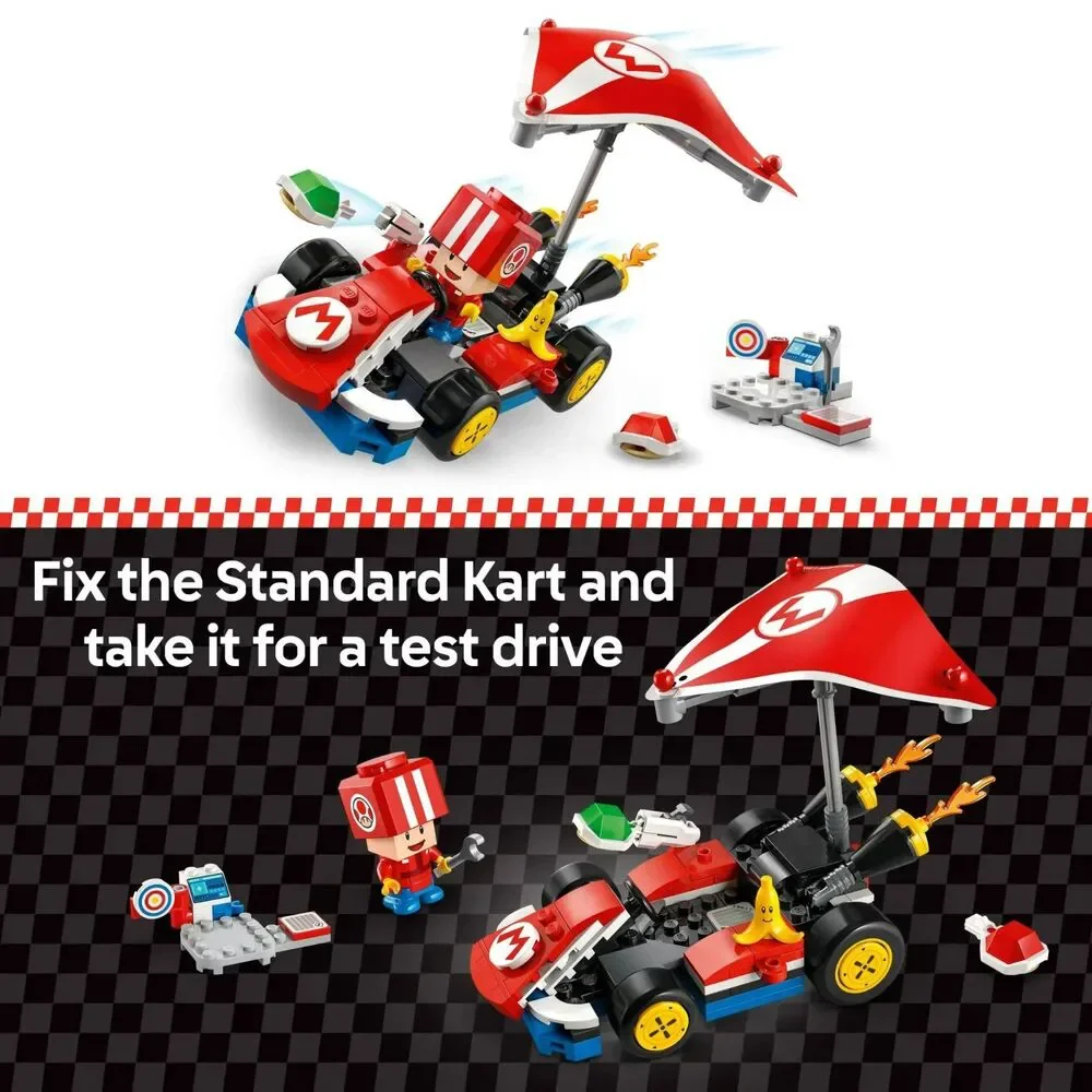 LEGO Super Mario Kart-Standard Kart (72032) Toad Pit Crew Features Sound Effects